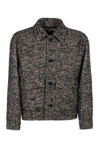 Wool blend tweed jacket